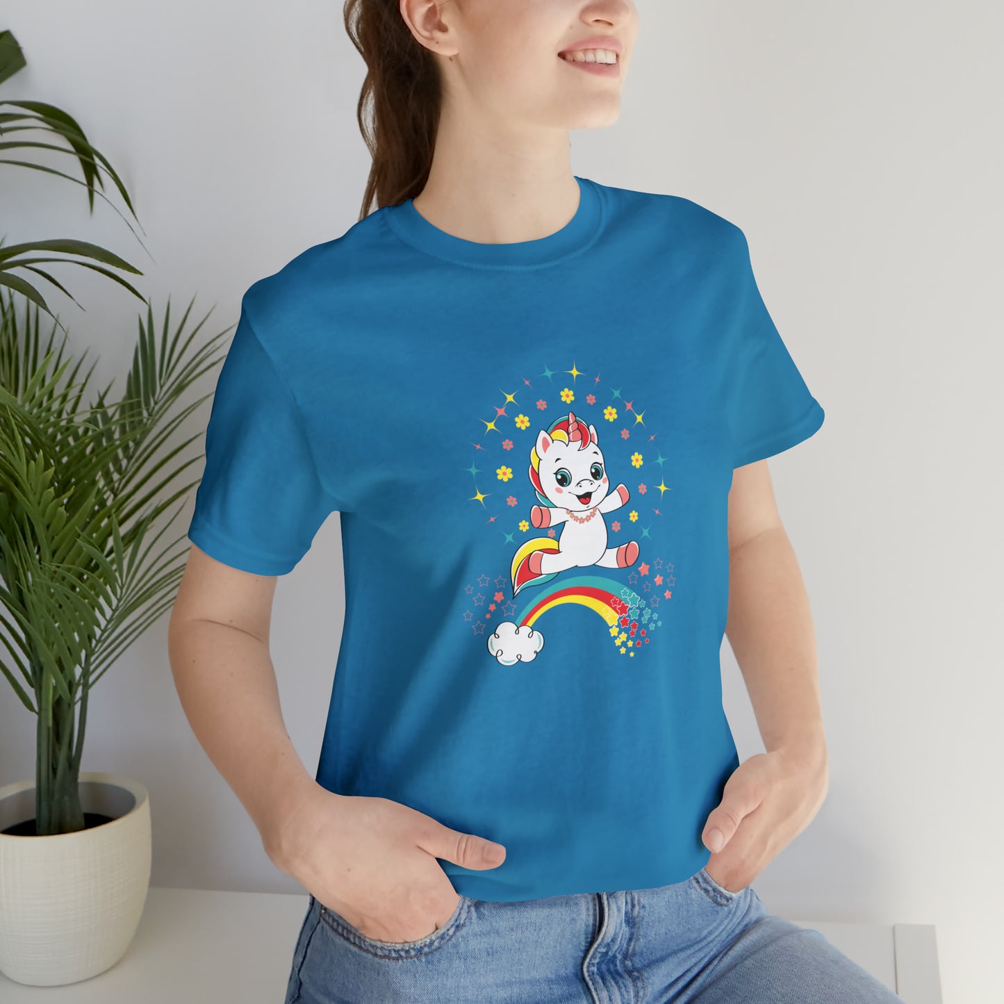 Fantasy, Unicorn, Positive, Things, Rainbow- Adult, Regular Fit, Soft Cotton, T-shirt