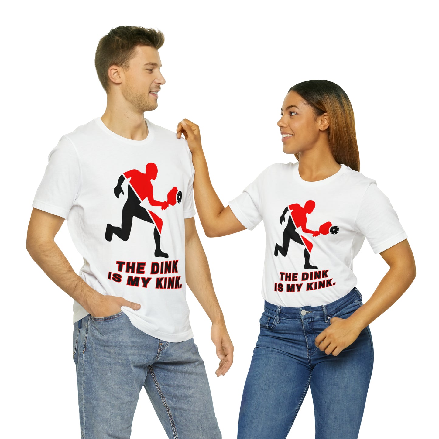 Pickleball Sports, The Dink Is My Kink- Adult, Regular Fit, Soft Cotton, Full Size Image, T-shirt
