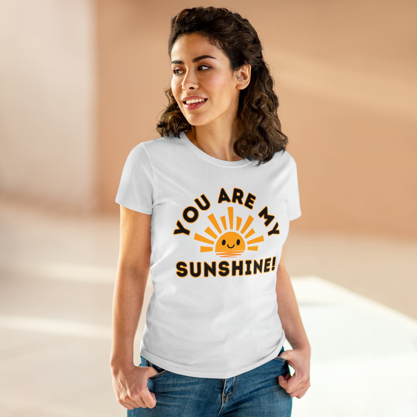 Positive, You Are My Sunshine, Happiness- Adult, Semi-fitted, Full Size Image, T-shirt
