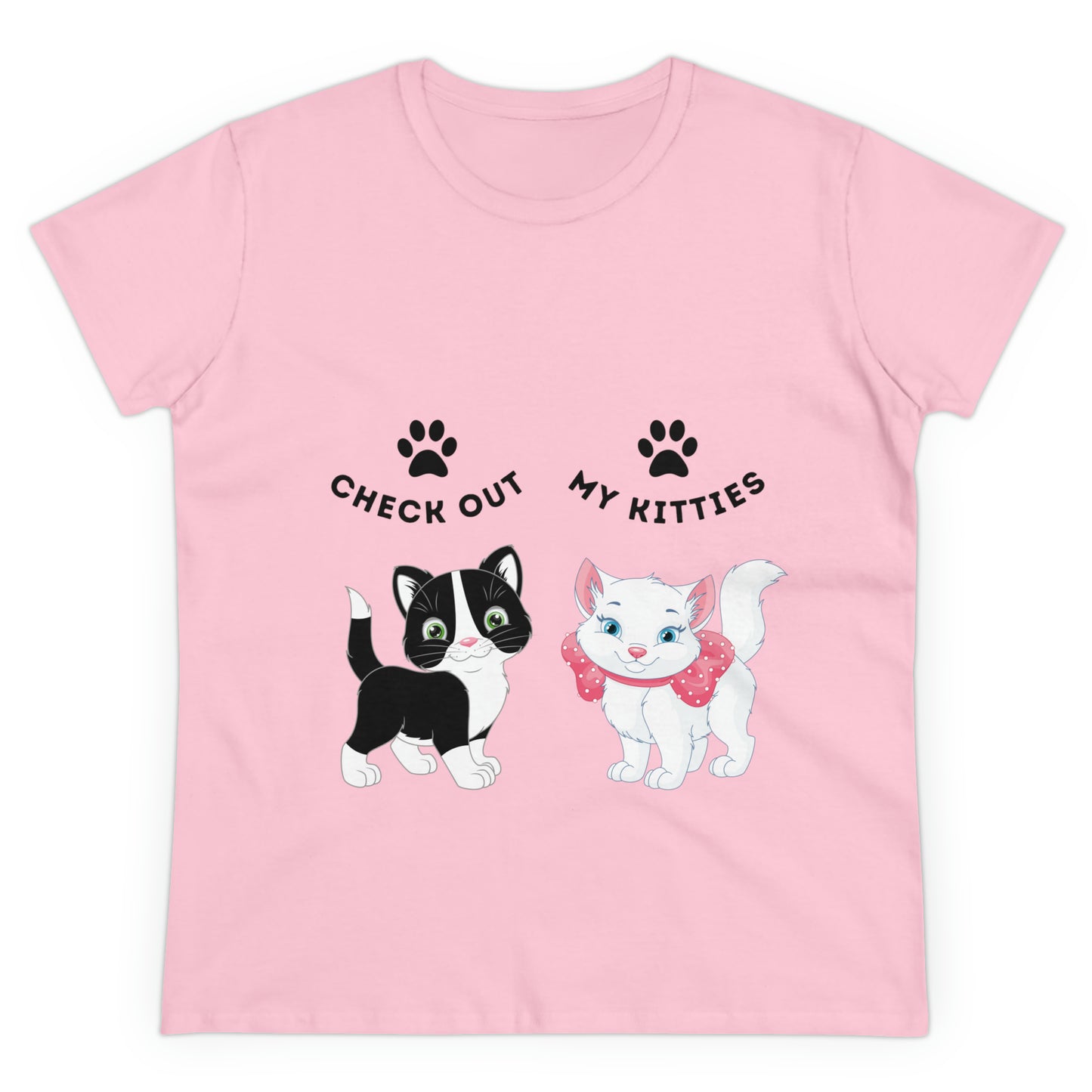 Kitty Cat T-Shirt / Check Out My Kitties Semi-Fitted Shirt / Unisex Jersey Short Sleeve Tee / Humorous Pet Clothes