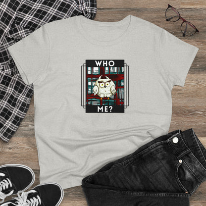 Bird, Who Me? Owl- Adult, Semi-fitted, T-shirt
