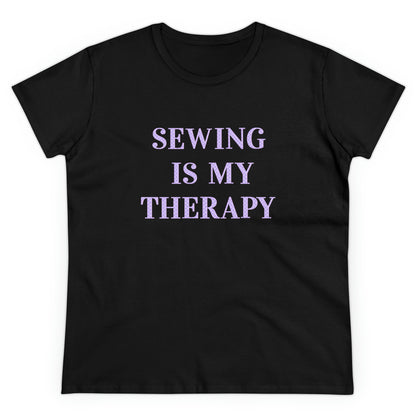 Sewing Is My Therapy- Adult, Semi-fitted T-shirt