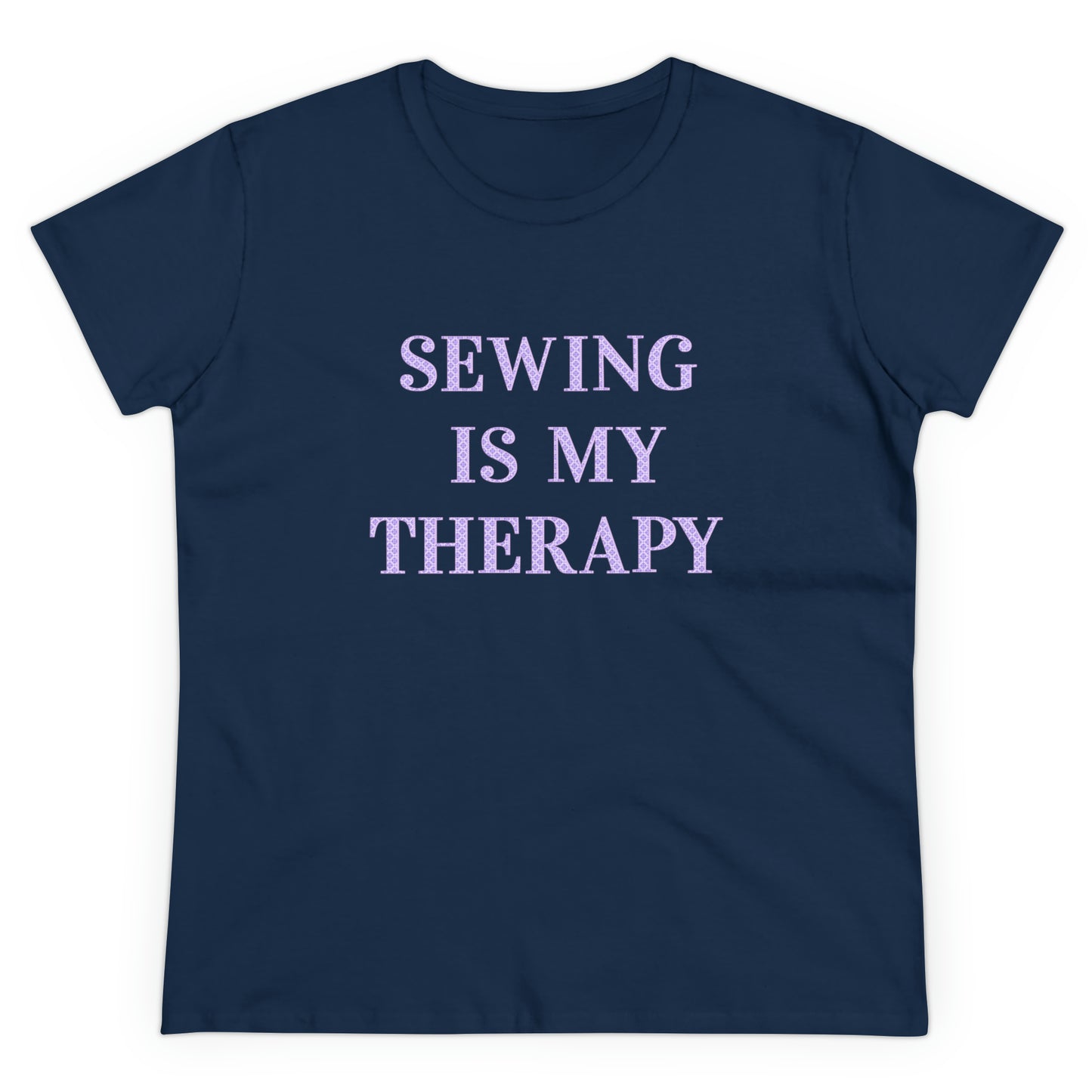 Sewing Is My Therapy- Adult, Semi-fitted T-shirt