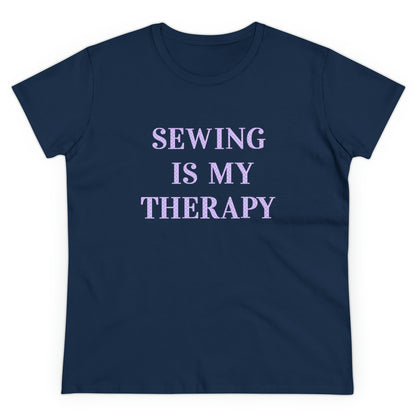 Sewing Is My Therapy- Adult, Semi-fitted T-shirt