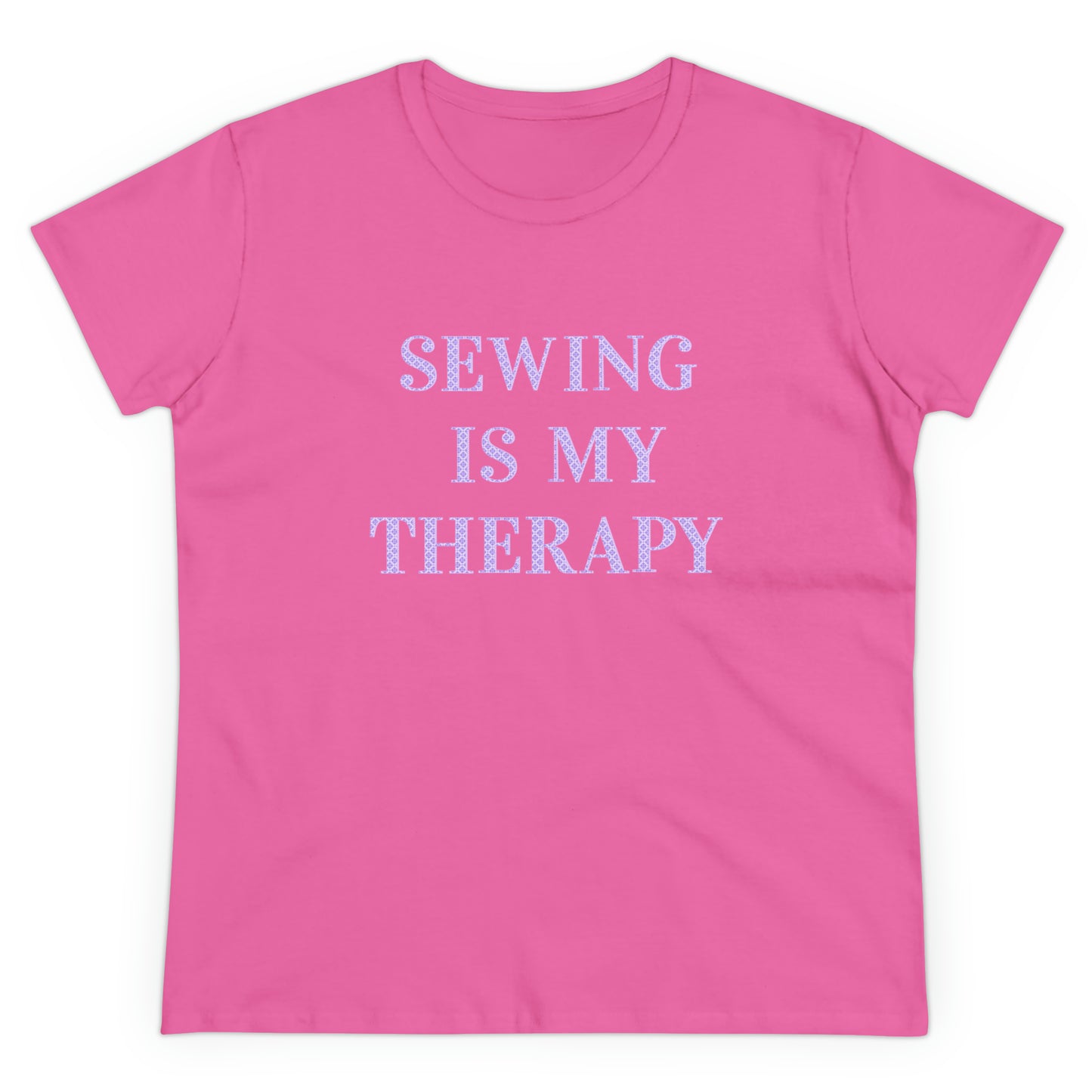 Sewing Is My Therapy- Adult, Semi-fitted T-shirt