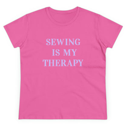 Sewing Is My Therapy- Adult, Semi-fitted T-shirt