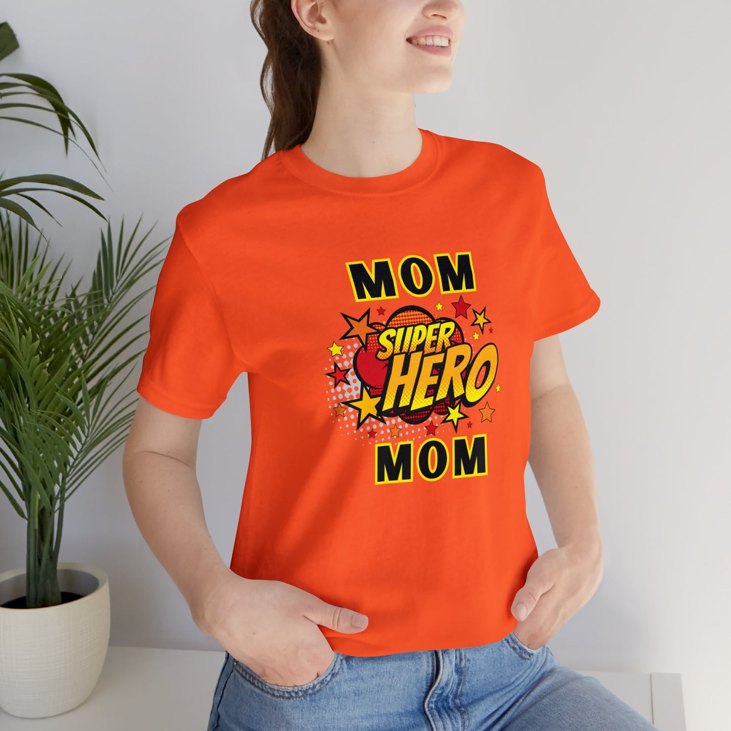 Family, Mom, Superhero, Positive- Adult, Regular Fit, Soft Cotton, T-shirt