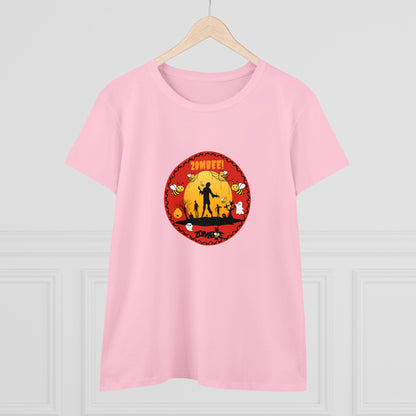 Animals, Bugs, Bee, ZOMBEE, Funny, Holiday, Halloween- Adult, Semi-fitted, Smaller Size Image, T-shirt