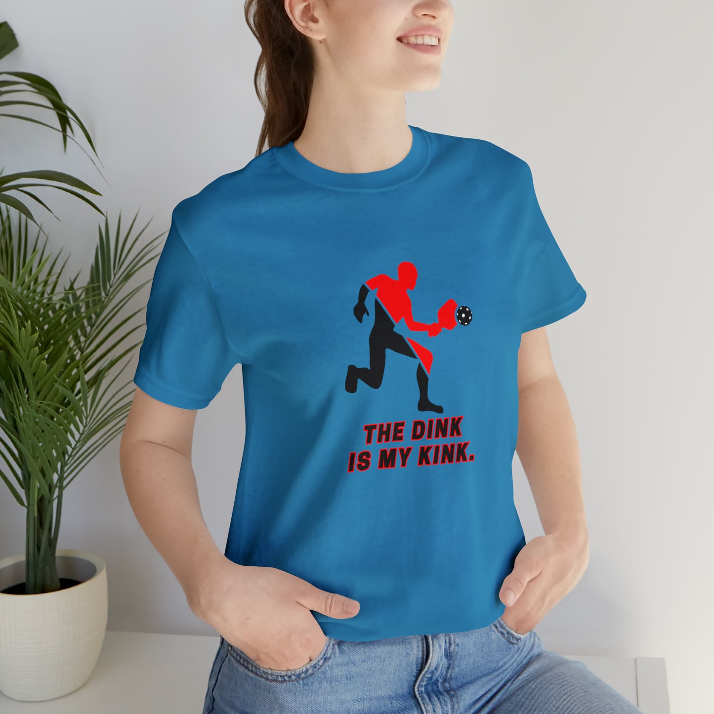 Pickleball Sports, The Dink Is My Kink- Adult, Regular Fit, Soft Cotton, Smaller Size Image, T-shirt