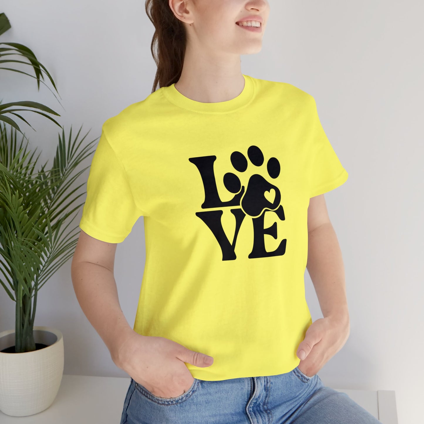 Love, Dog, Animals, Words- Adult, Regular Fit, Soft Cotton, T-shirt