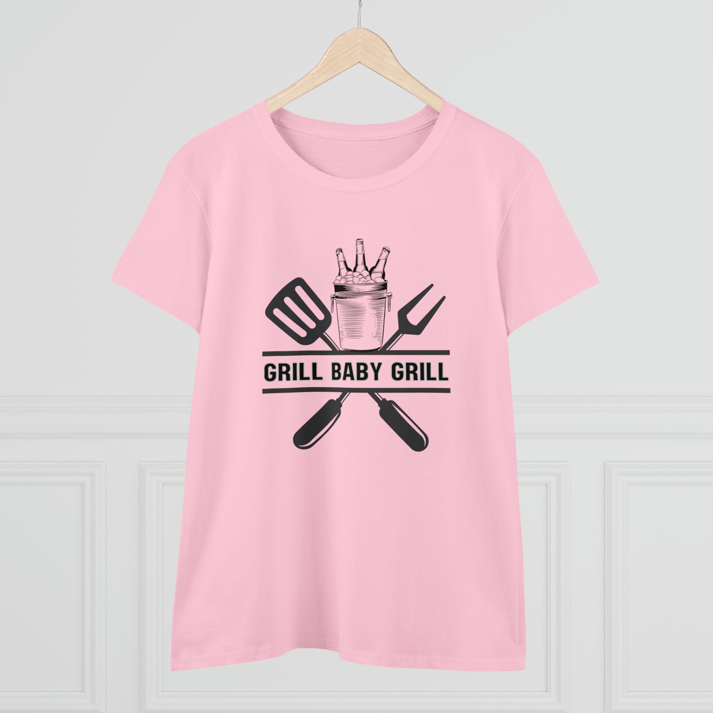 Hobby, Interests, Grilling, Grill Baby Grill, Family, Dad, Mom- Adult, Semi-fitted, T-shirt