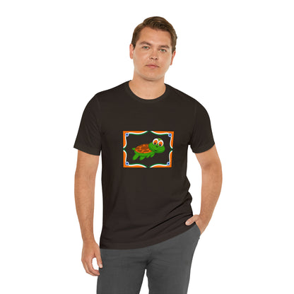 Turtle Swimming, Animals, Sports, Swimming- Adult, Regular Fit, Soft Cotton, T-shirt