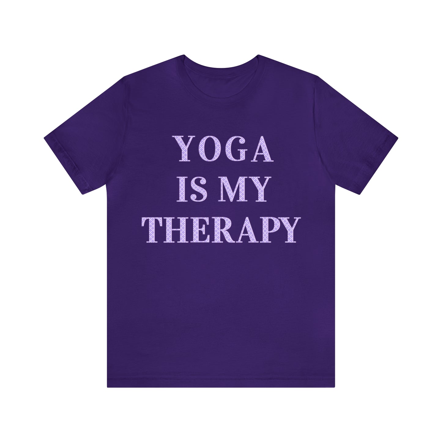 Yoga Is My Therapy- Adult, Regular Fit, Soft Cotton, Full Size Image, T-shirt
