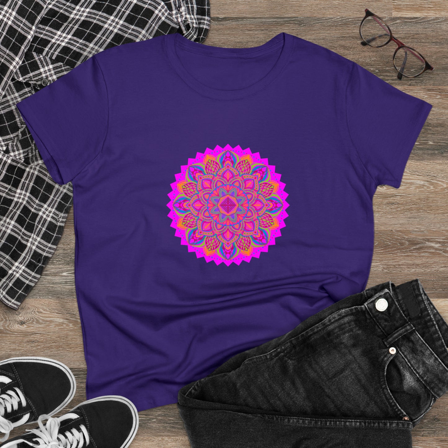 Art, Colorful, Nature, Flowers- Adult, Semi-fitted, T-shirt