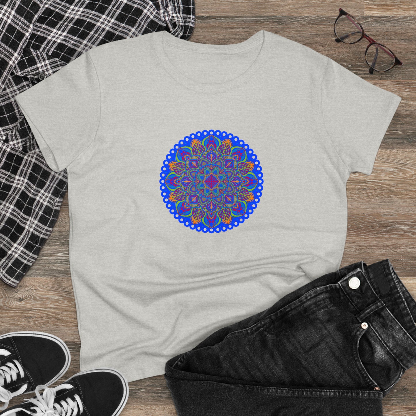 Art, Colorful, Nature, Flowers- Adult, Semi-fitted, T-shirt