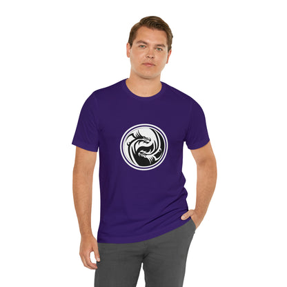 Symbol, Dragon, Ying Yang- Adult, Regular Fit, Soft Cotton, Smaller Size Image, T-shirt