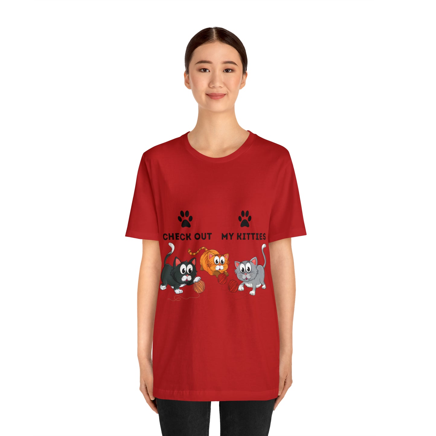 Kitty Cat T-Shirt / Check Out My Kitties Shirt / Unisex Jersey Short Sleeve Tee / Humorous Pet Clothes