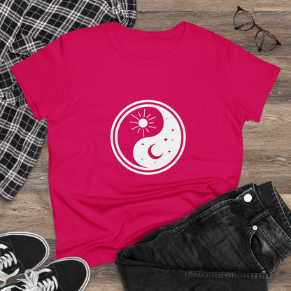 Symbol, Ying Yang, Sun and Moon - Adult, Semi-fitted, T-shirt