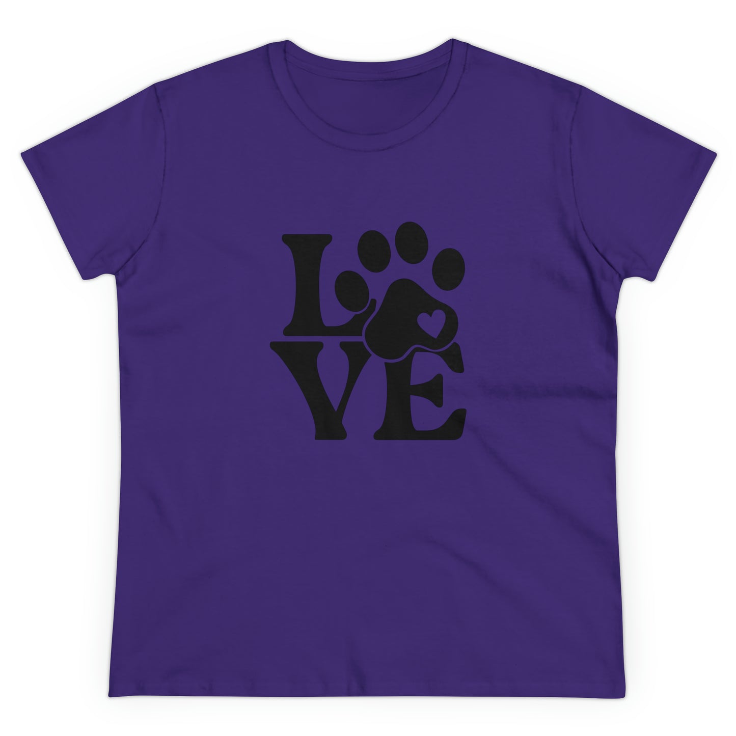 Love, Dog, Animals, Words- Adult, Semi-fitted, T-shirt