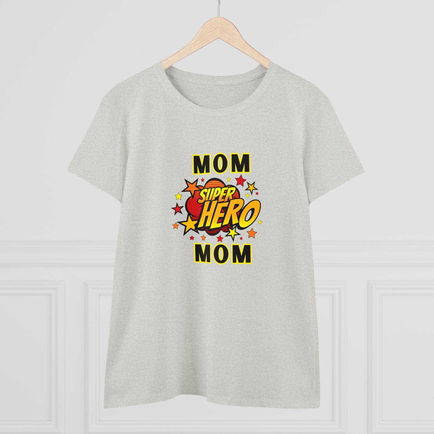 Family, Mom, Superhero, Positive- Adult, Semi-fitted, T-shirt