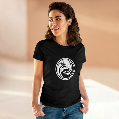 Symbol, Ying Yang, Dragon- Adult, Semi-fitted, Smaller Size Image, T-shirt