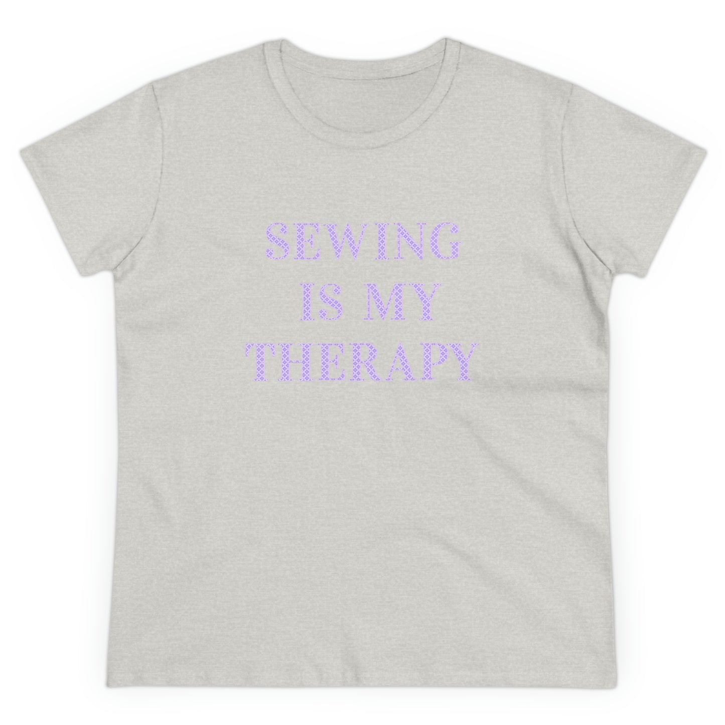 Sewing Is My Therapy- Adult, Semi-fitted T-shirt