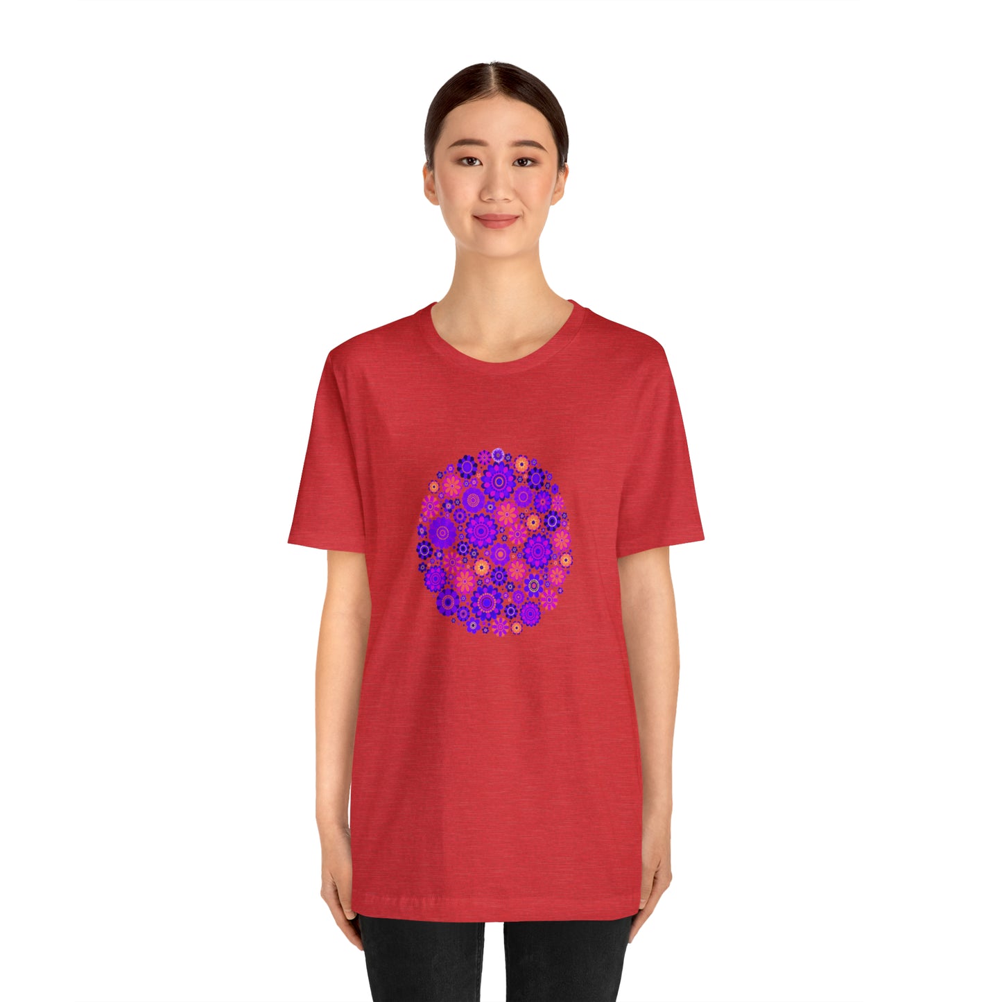 Colorful, Nature, Flowers- Adult, Regular Fit, Soft Cotton,  T-shirt