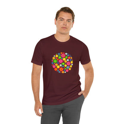 Colorful, Nature, Flowers- Adult, Regular Fit, Soft Cotton,  T-shirt