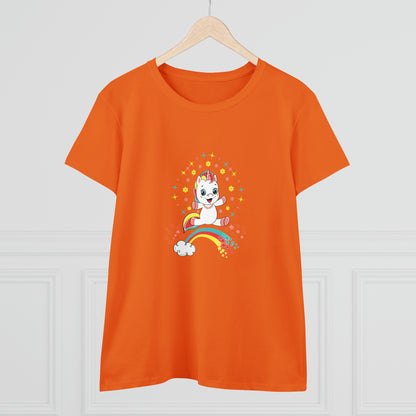 Fantasy, Unicorn, Positive, Things, Rainbow- Adult, Semi-fitted T-shirt