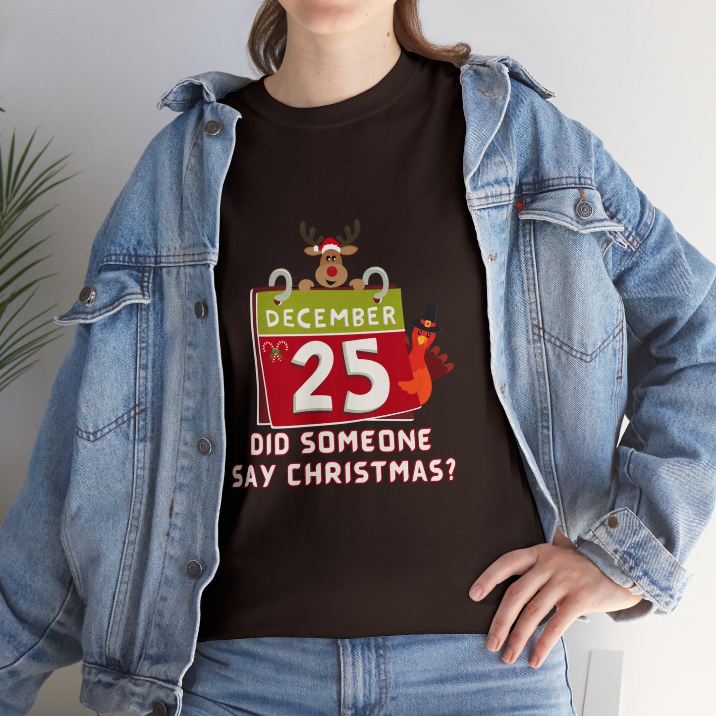 Christmas Funny, Cute Holiday  Calendar T-shirt-Unisex Heavy Cotton Tee