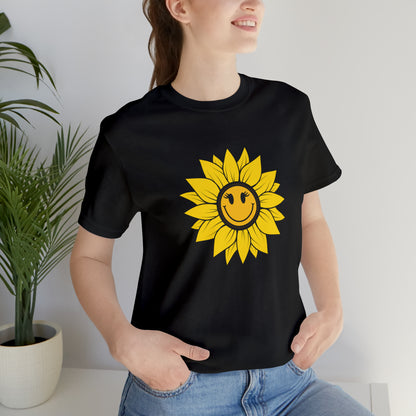 Positive, Sunflower, Nature, Gardens, Flowers, Garden- Adult, Regular Fit, Soft Cotton, T-shirt