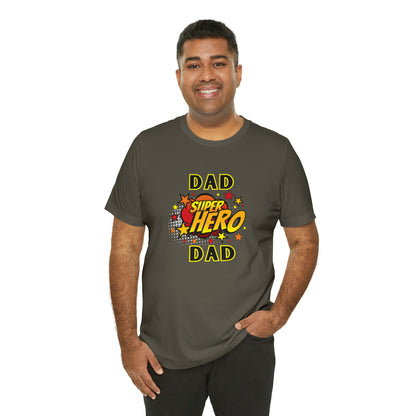 Family, Dad, Superhero, Positive- Adult, Regular Fit, Soft Cotton, T-shirt