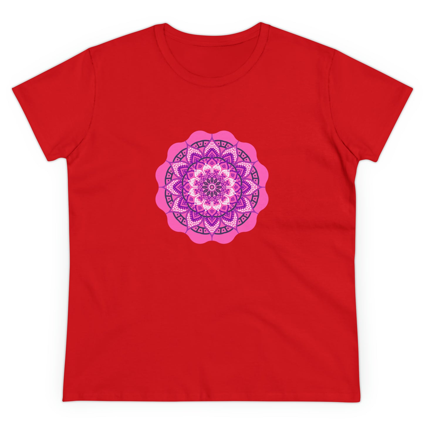 Colorful, Art, Nature, Flowers- Adult, Semi-fitted, T-shirt