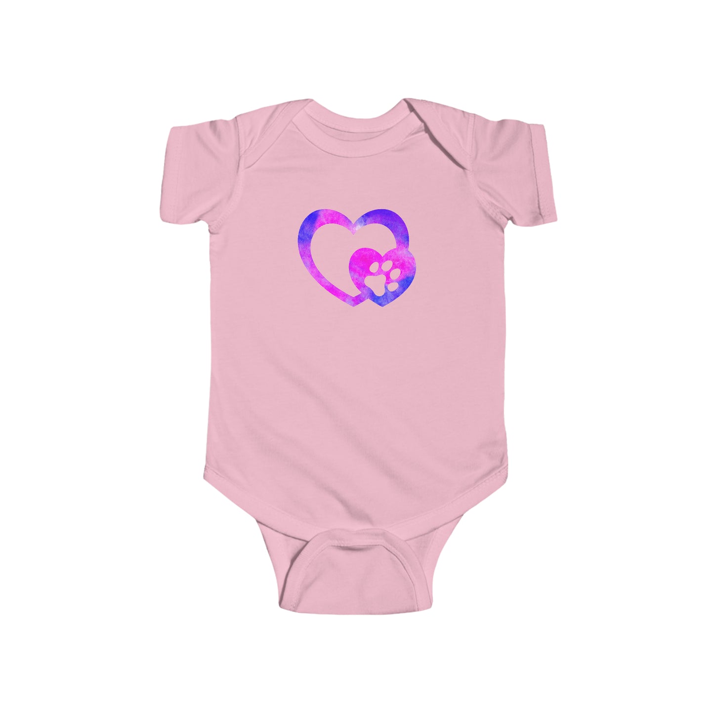 Art, Colorful, Love, Dog Paw- Baby, Infant, Toddler, Soft Cotton, Onesie