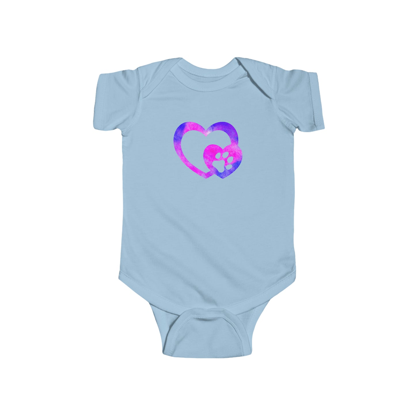 Art, Colorful, Love, Dog Paw- Baby, Infant, Toddler, Soft Cotton, Onesie