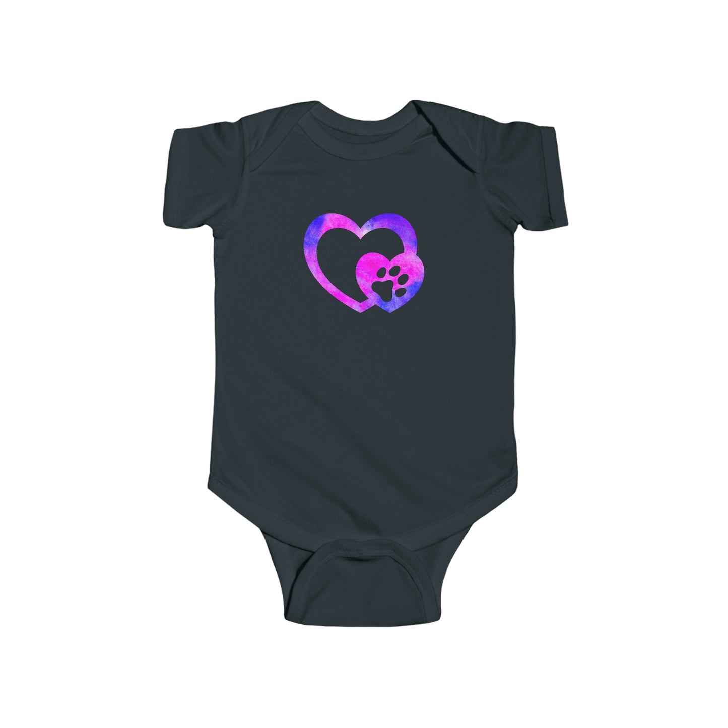 Art, Colorful, Love, Dog Paw- Baby, Infant, Toddler, Soft Cotton, Onesie