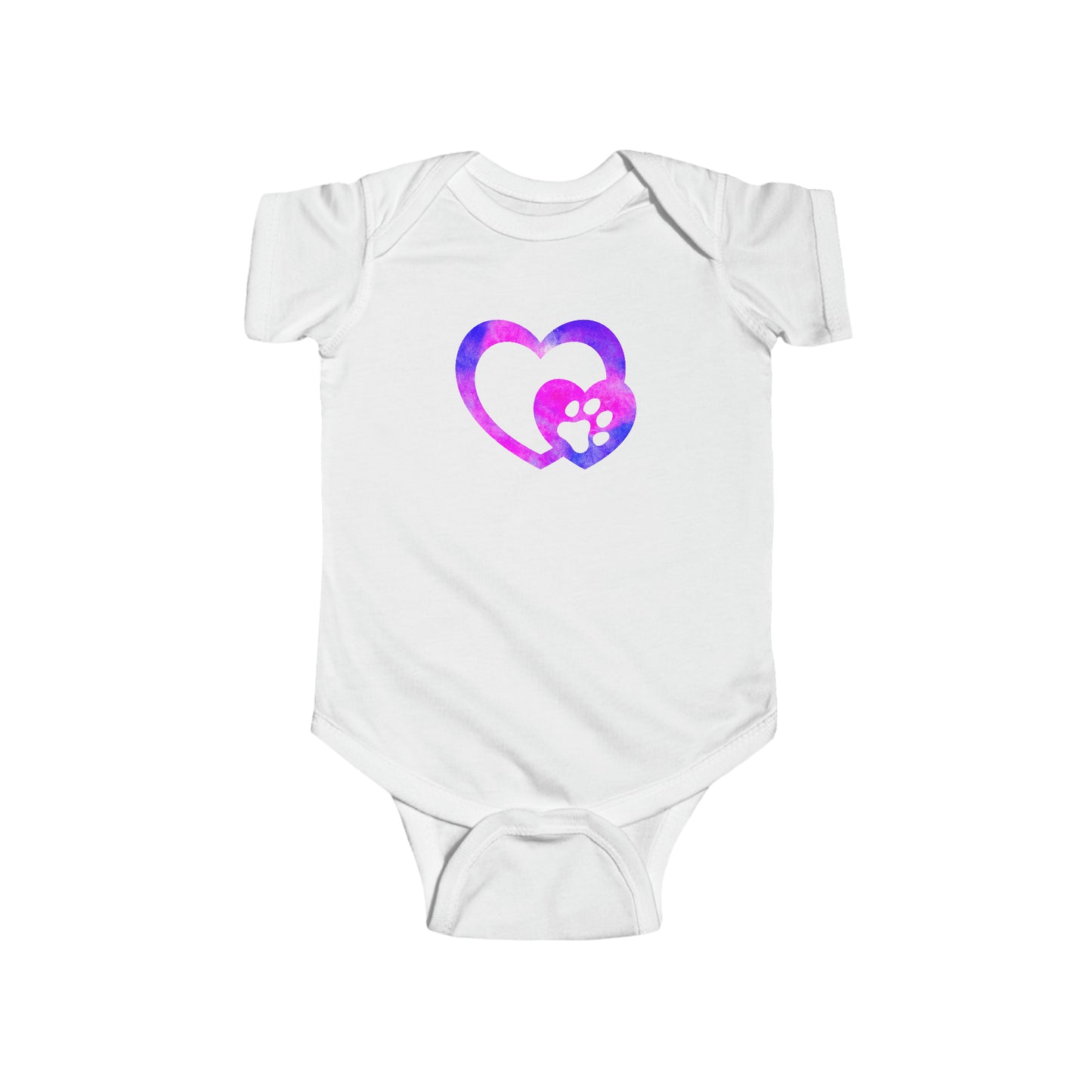 Art, Colorful, Love, Dog Paw- Baby, Infant, Toddler, Soft Cotton, Onesie