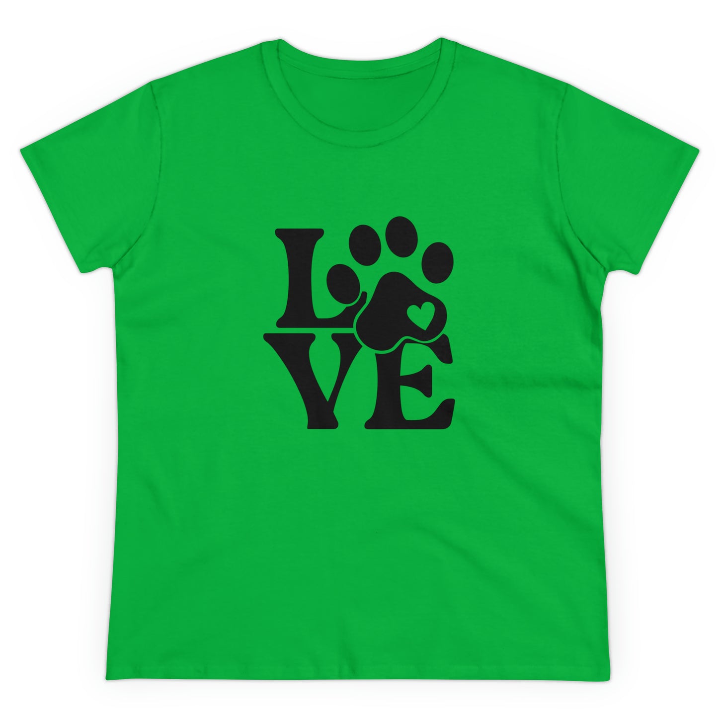Love, Dog, Animals, Words- Adult, Semi-fitted, T-shirt