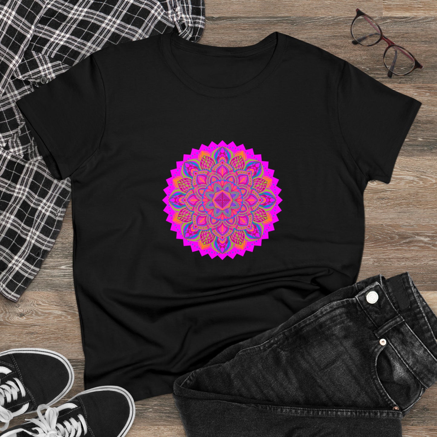 Art, Colorful, Nature, Flowers- Adult, Semi-fitted, T-shirt