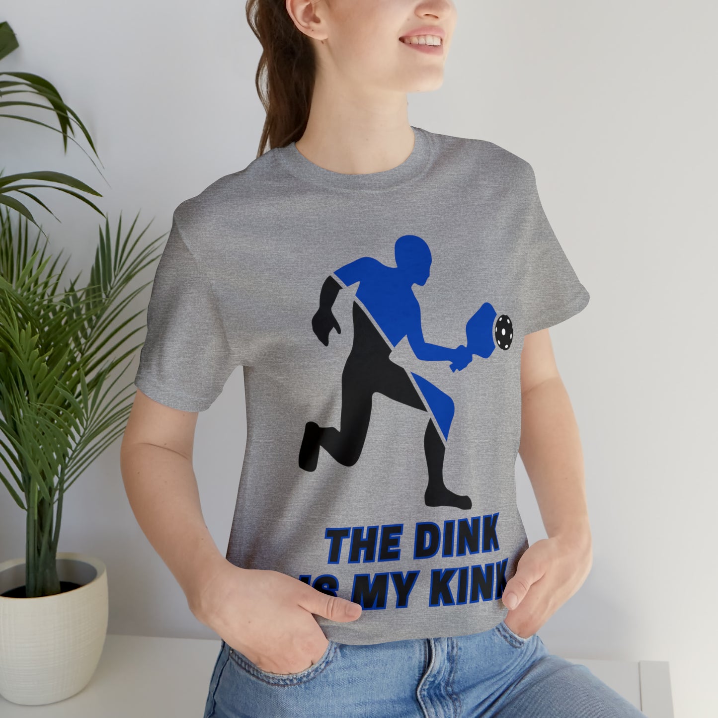 Pickleball Sports, The Dink Is My Kink- Adult, Regular Fit, Soft Cotton, Full Size Image, T-shirt