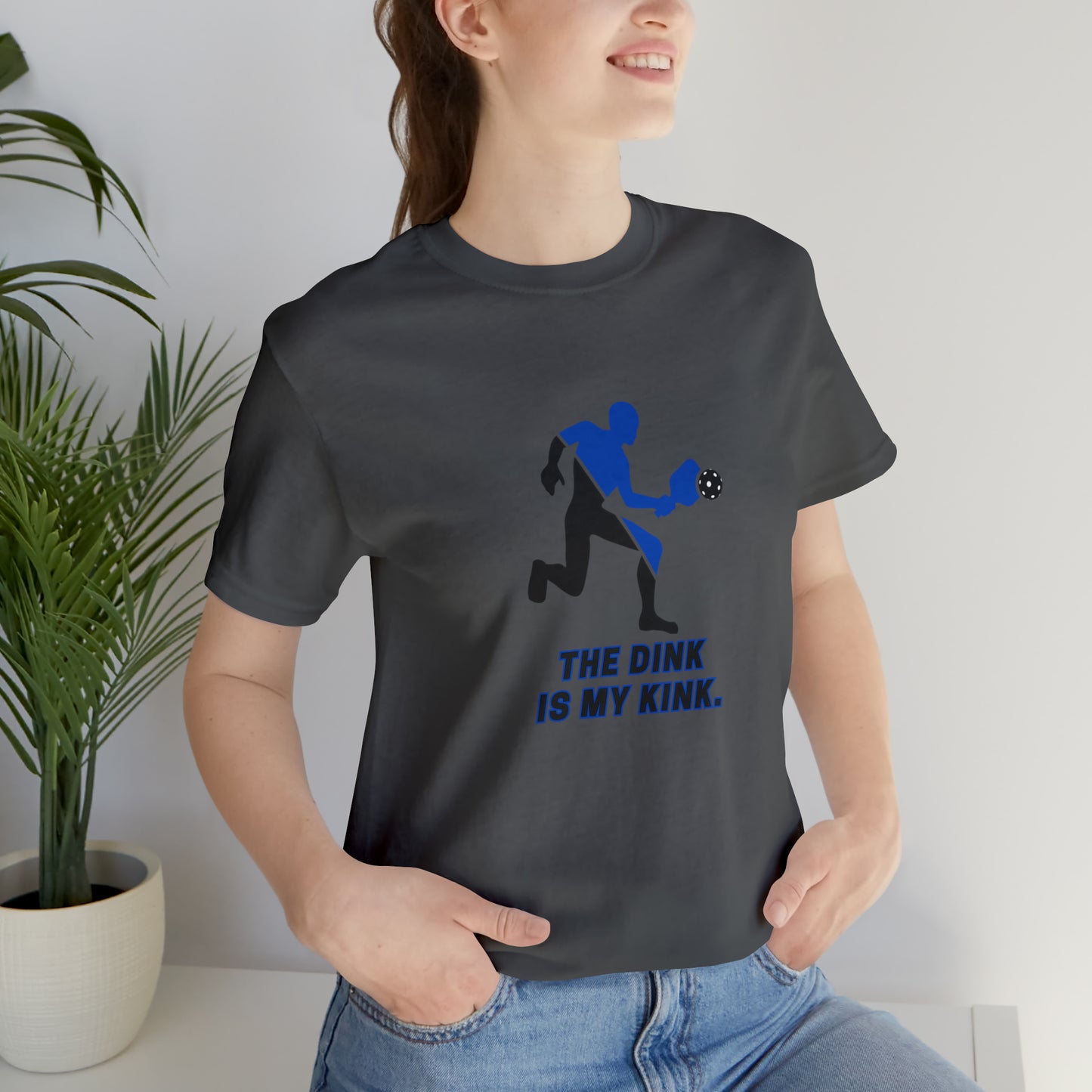 Pickleball Sports, The Dink Is My Kink- Adult, Regular Fit, Soft Cotton, Smaller Size Image, T-shirt