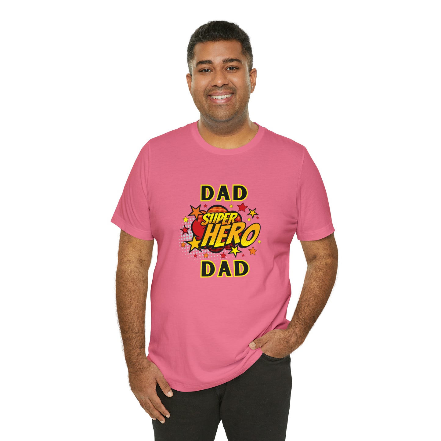Family, Dad, Superhero, Positive- Adult, Regular Fit, Soft Cotton, T-shirt