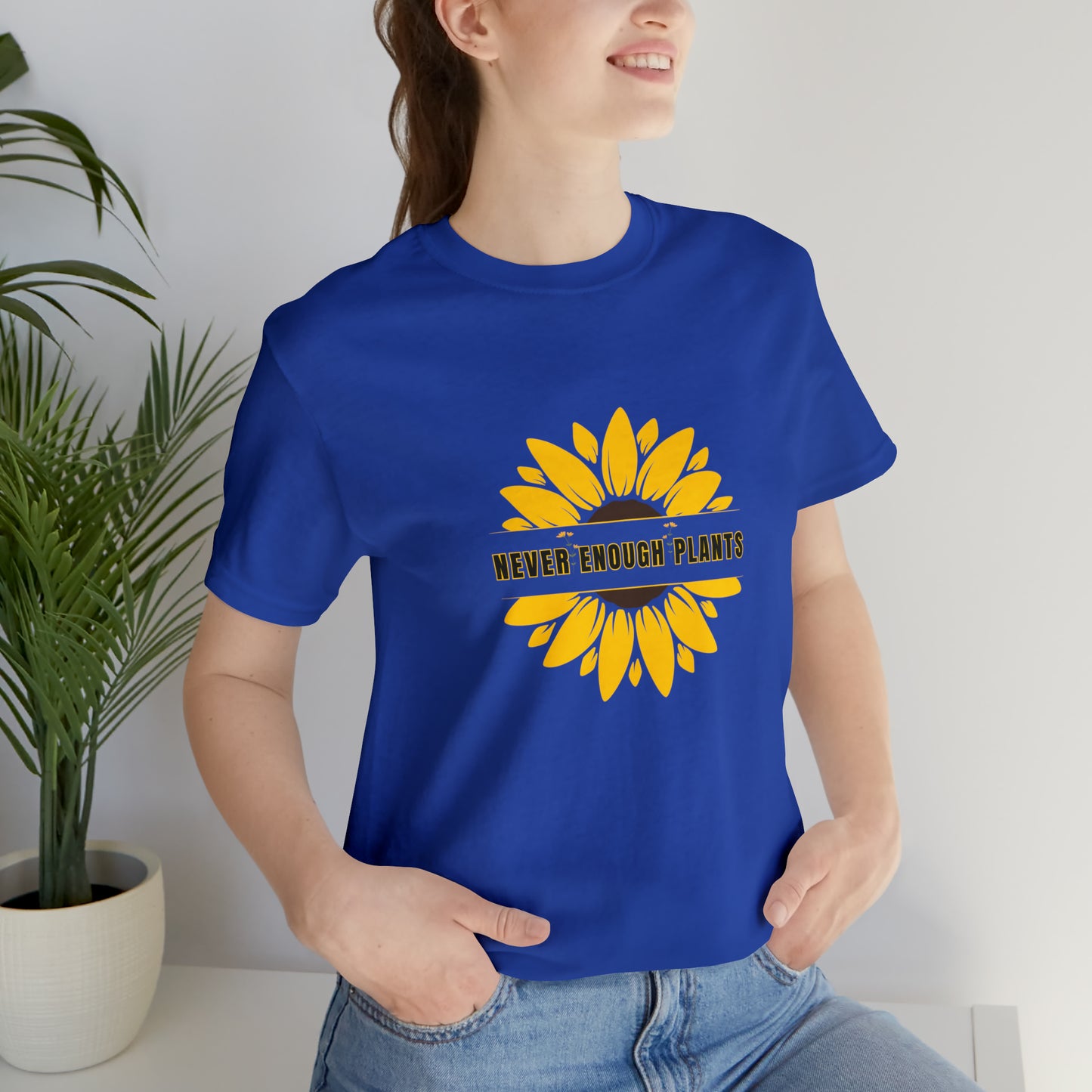 Nature, Plants, Flowers, Garden, Never Enough Plants, Sunflowers- Adult, Regular Fit, Soft Cotton, T-shirt