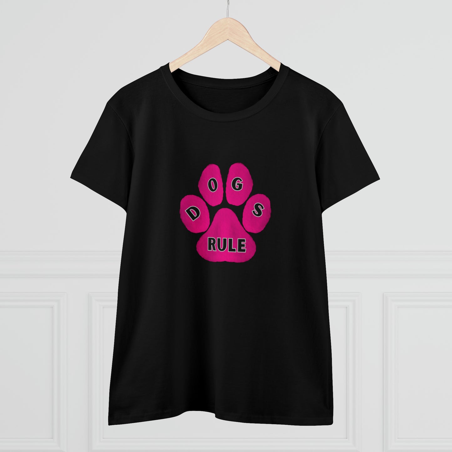 Art, Colorful, Dog Paw, Dogs Rule- Adult, Semi-fitted, T-shirt