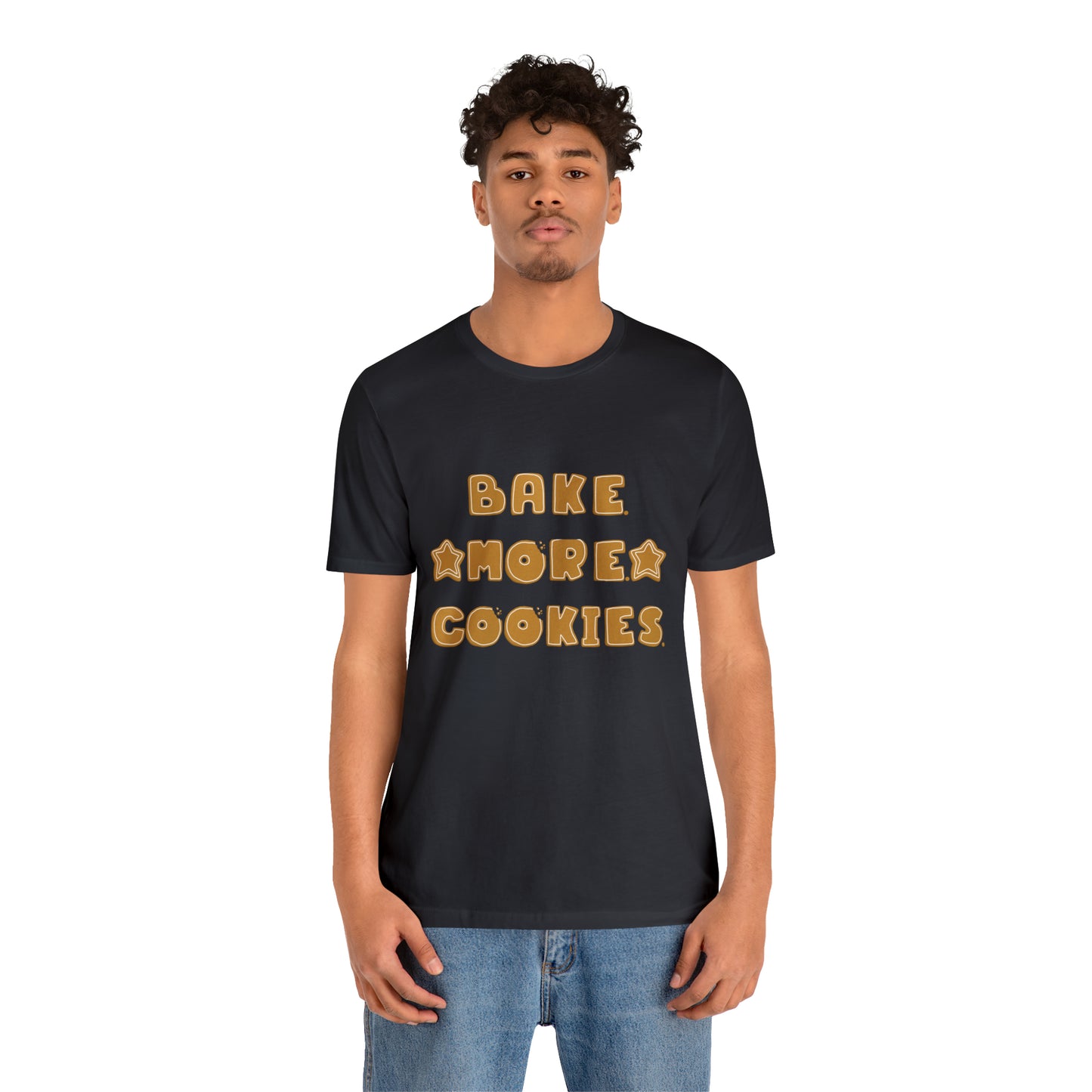 Hobby, Interests, Baking, Bake More Cookies Star, Things, Food- Adult, Full Size Image, Soft Cotton, Regular Fit Shirt
