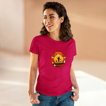Animals, Bugs, Bee, ZOMBEE, Funny, Holiday, Halloween- Adult, Semi-fitted, Smaller Size Image, T-shirt