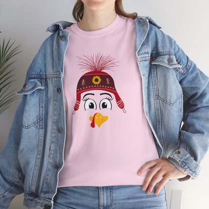 Thanksgiving Funny, Cute Turkey face T-shirt-Unisex Heavy Cotton Tee