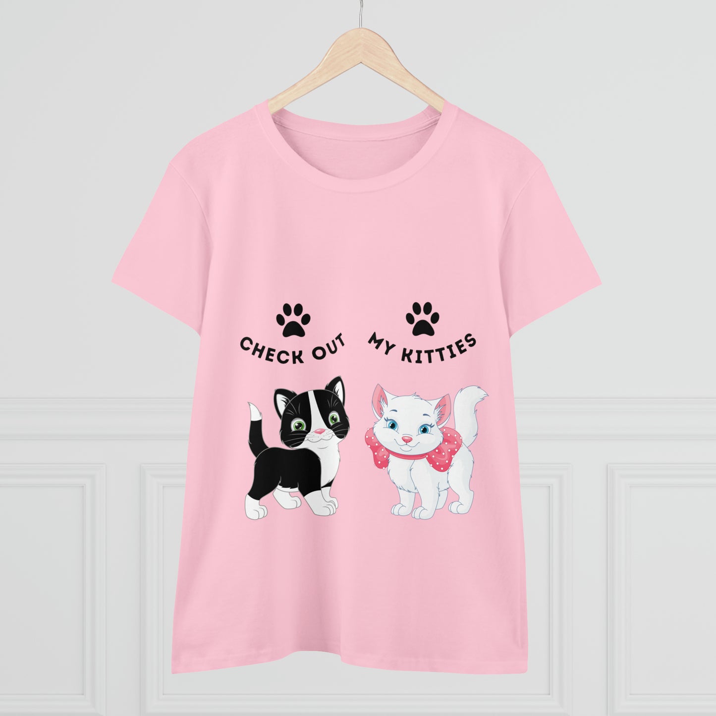 Kitty Cat T-Shirt / Check Out My Kitties Semi-Fitted Shirt / Unisex Jersey Short Sleeve Tee / Humorous Pet Clothes