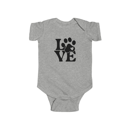 Dog, Love, Words, Animals- Baby, Infant, Toddler, Soft Cotton, Onesie
