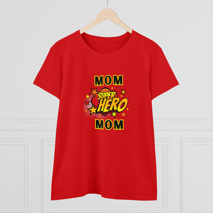 Family, Mom, Superhero, Positive- Adult, Semi-fitted, T-shirt